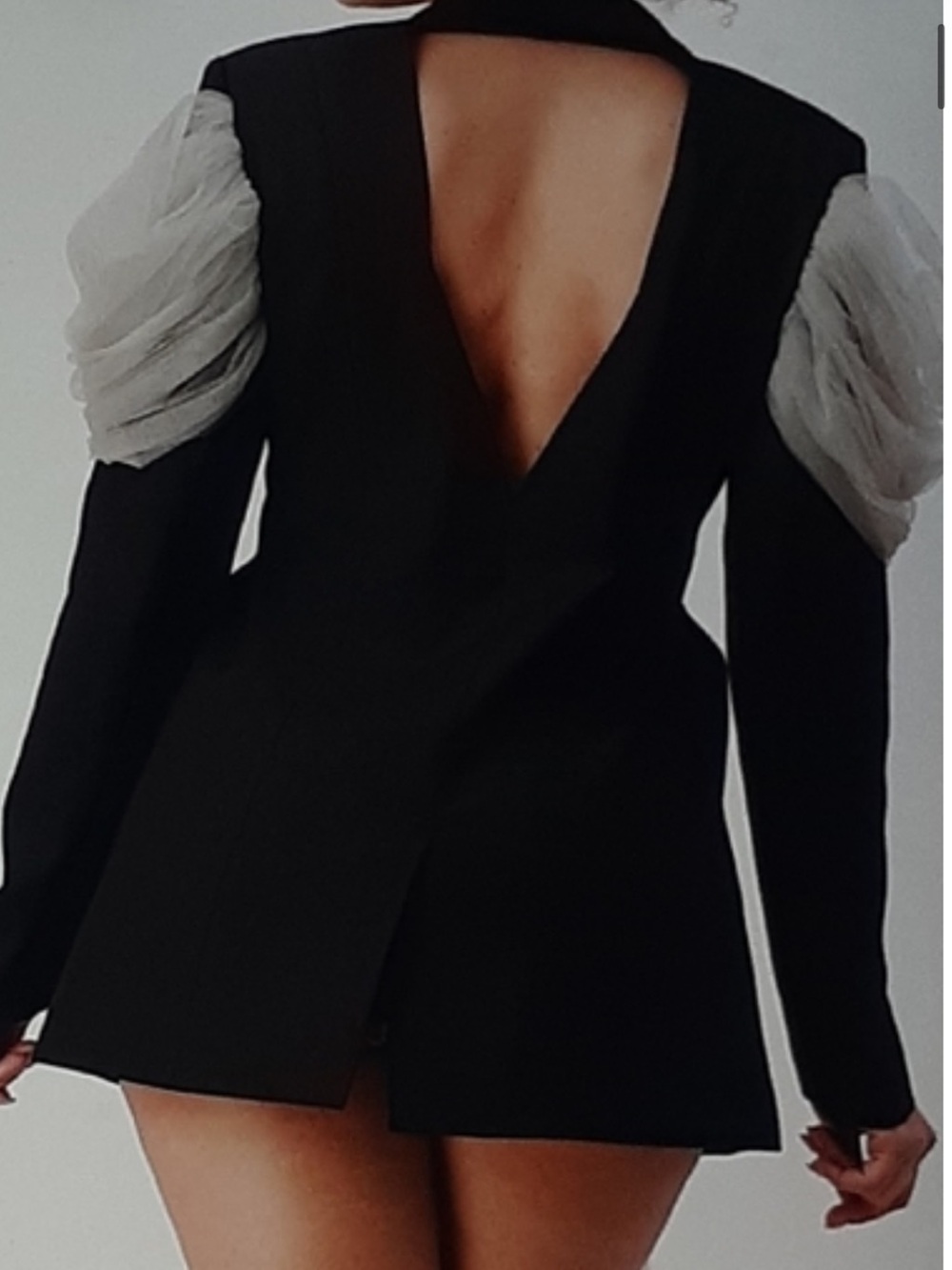 Athina Blazer | Ribbon in The Sky Tulle Blazer - Picture 4 of 5